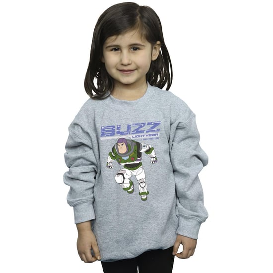 Disney Girls Lightyear Buzz Jump To Action Sweatshirt (Sports Grey)