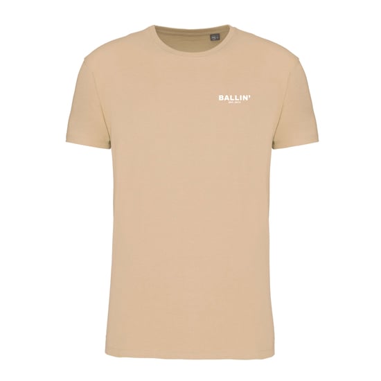 Ballin Est. 2013 Tee SS Backprint World Shirt Beige - Image 1