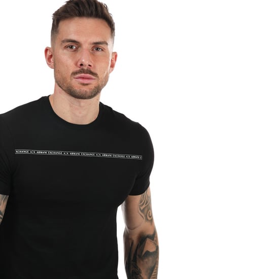 Men's Armani Exchange Logo T-Shirt in Black