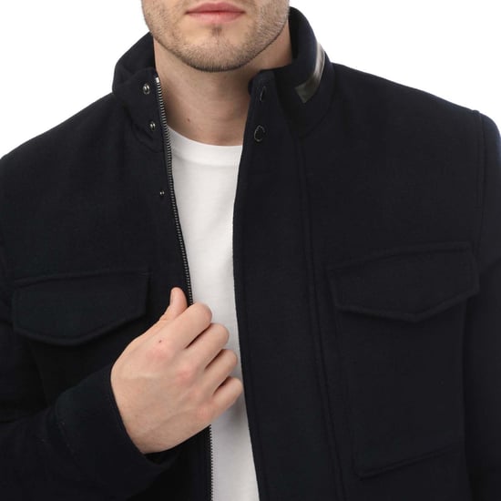 Men's Ted Baker Knowl Funnel Neck Field Jacket in Navy - Image 3