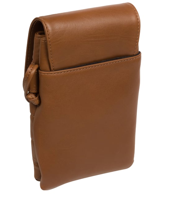 'Lilian' Chestnut Nappa Leather Cross Body Phone Bag