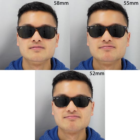 Ray-Ban Sunglasses New Wayfarer 2132 901/58 Black Green G-15 Polarized 55mm