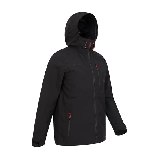 Mountain Warehouse Mens Bachill Three Layer Waterproof Jacket (Black) - Image 3