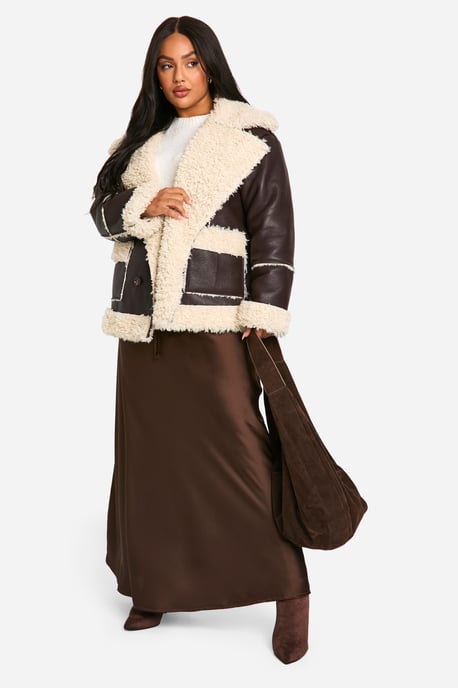 Plus Borg Trim Jacket