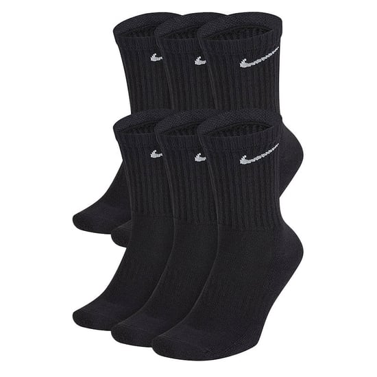 Nike SX7666 Unisex Everyday Cushion Crew Training Socks (6 Pairs) Black