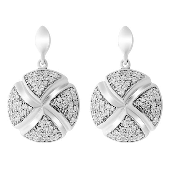 Orphelia Dames 925 Sterling Zilveren Dangle Oorbellen - Zilver ZO-6043 - Image 1