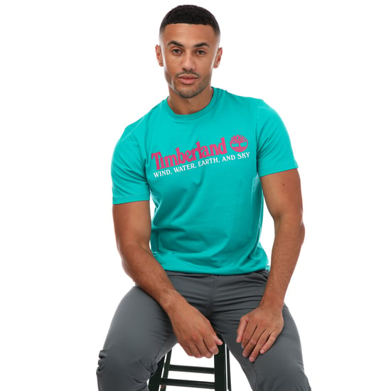 Men's Timberland Life Graphic T-Shirt in Teal - Image 4
