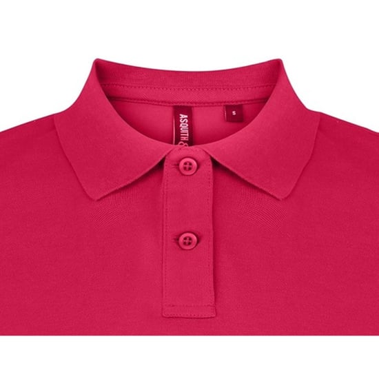 Asquith & Fox Womens/Ladies Plain Short Sleeve Polo Shirt (Hot Pink)