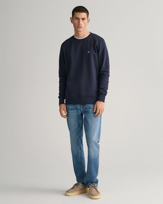 GANT Mens Regular Fit Shield Logo Crew Neck Sweatshirt - Image 4