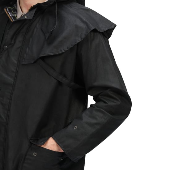 Regatta Mens Cranbrook Waterproof Wax Jacket (Black)