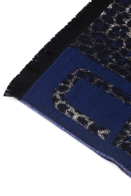 Cavalli Class Heren Blauwe Wol Sjaal - Image 2