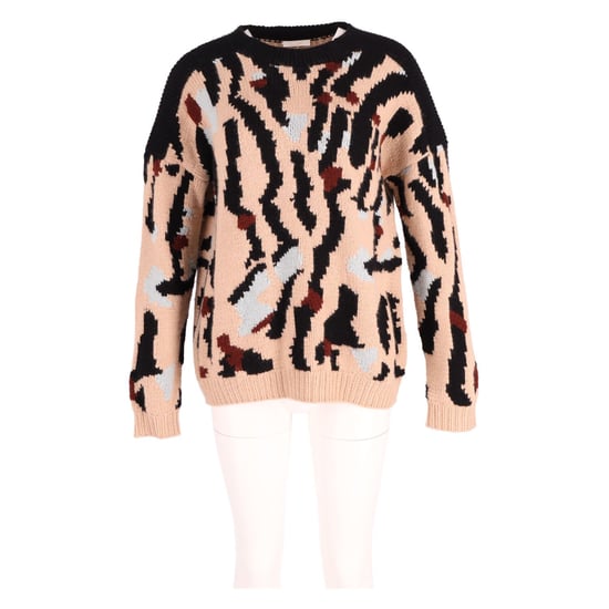 Chloe Mönstrad Chunky Stickad Tröja i Flerfärgad Cashmere - Image 4