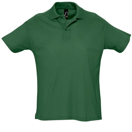 SOLS Heren Zomer II Pique Poloshirt met korte mouwen (Bosgroen) - Image 2