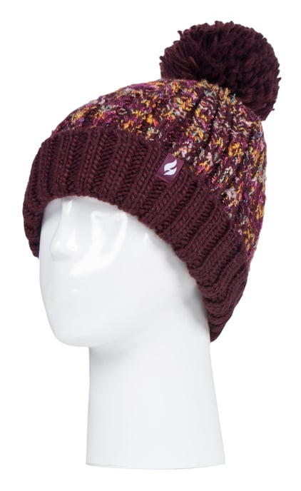 HEAT HOLDERS - Termisk vinterbobblemössa för damer med stor Pom Pom - Image 1