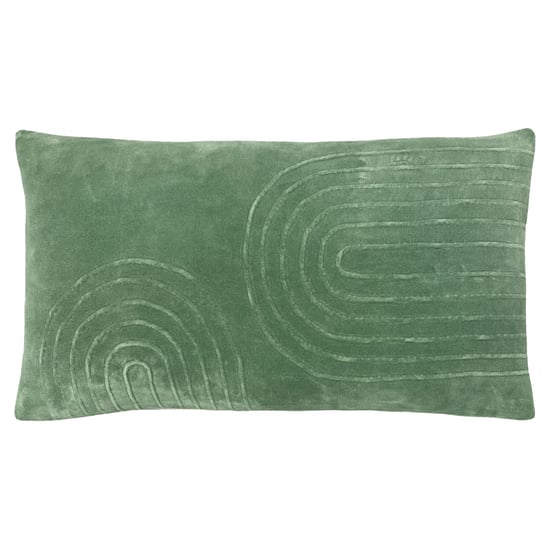 Mangata Rectangular Pleated Cotton Velvet Cushion Cover