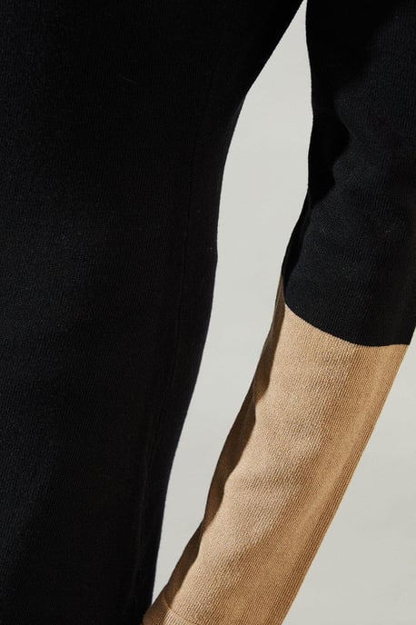 Colourblock Knitted Midi Dress - Image 5