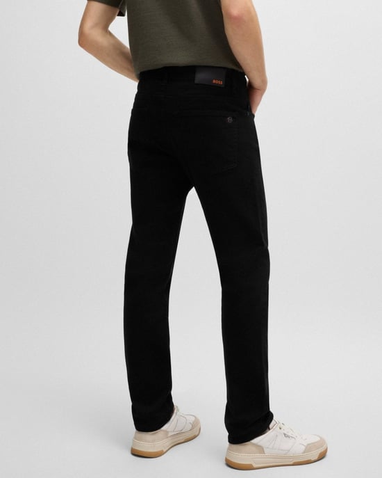 BOSS Orange DELAWARE BO Mens Slim Fit Comfort-Stretch Black Jeans NOS - Image 4