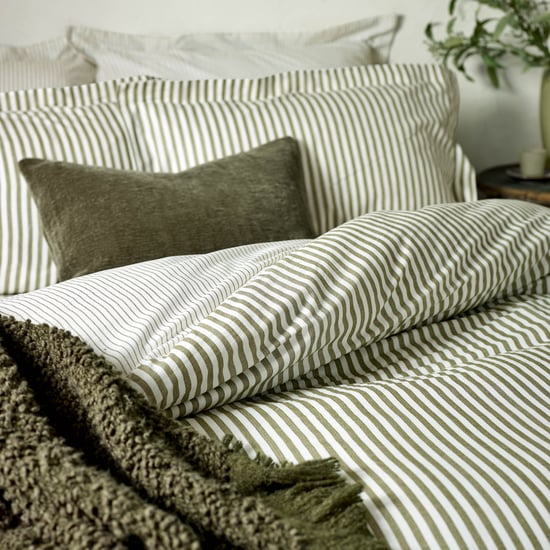 Yard Hebden Mélange Stripe Cotton Pillowcase Pair - Image 2