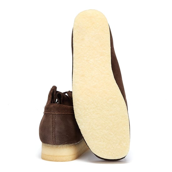 Clarks Wallabee Suede Mens Dark Brown Shoes - Image 4