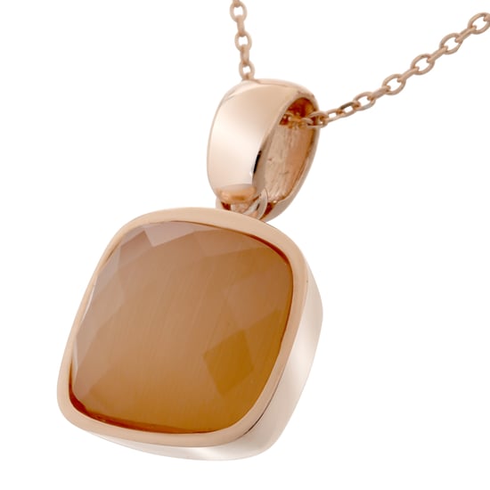 Orphelia 'Isabella' Women's 925 Sterling Silver Chain with Pendant - Rose ZH-7198/OR