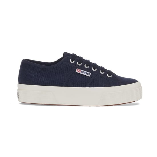Superga Womens/Ladies 2740 Lace Up Platforms (Navy/Avorio)