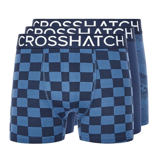 Crosshatch Heren Bresler Boxershorts (Set van 3) (Marine) - Image 1
