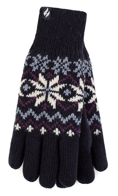 Heat Holders - Ladies Soft Thermal Gloves - Navy - Image 1