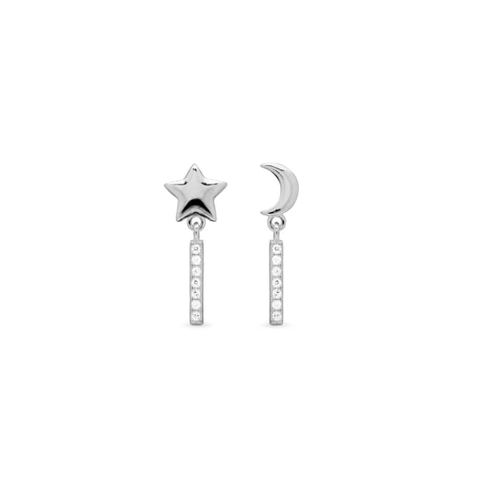 Luxenter nelan-örhängen i 925 sterling silver och glänsande rodiumpläterad zirkoniafinish - Image 1