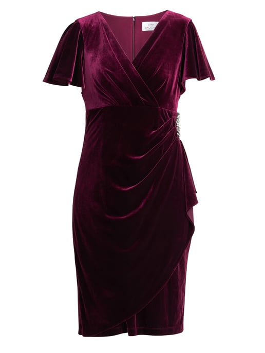 Kadie Velvet Dress With Embellishment Detail