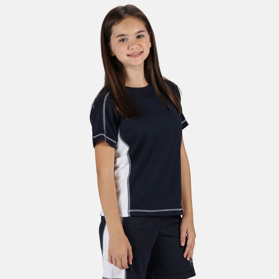 Regatta Kinderen/Kinderen Peking T-Shirt (Marine / Wit) - Image 4