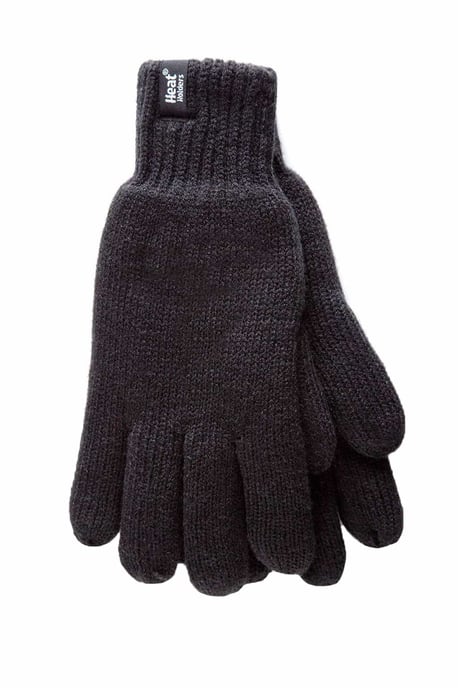 Heat Holders - Gebreide handschoenen met fleecevoering voor heren - Zwart - Image 1