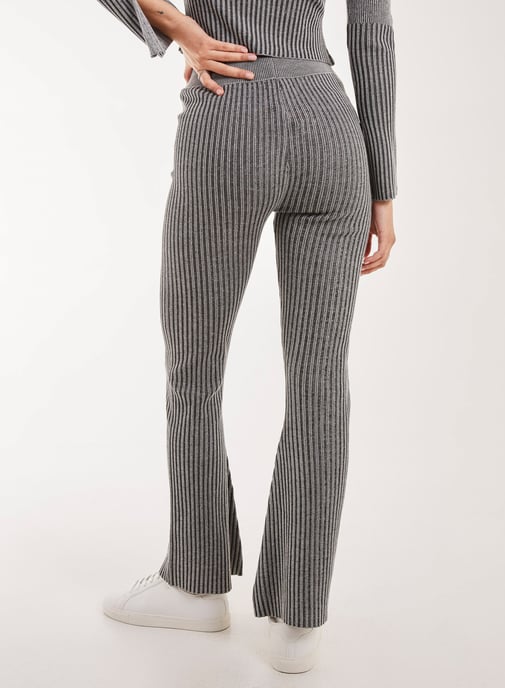 Two Tone Rib Seam Detail Flares