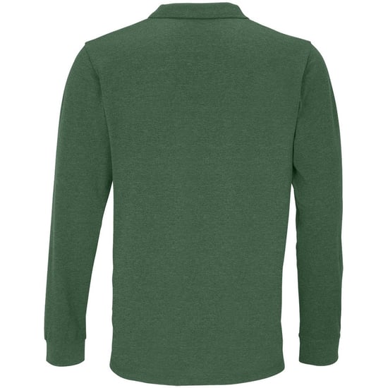 SOLS Unisex Adult Planet Piqué Poloshirt met lange mouwen (Fles groen) - Image 2