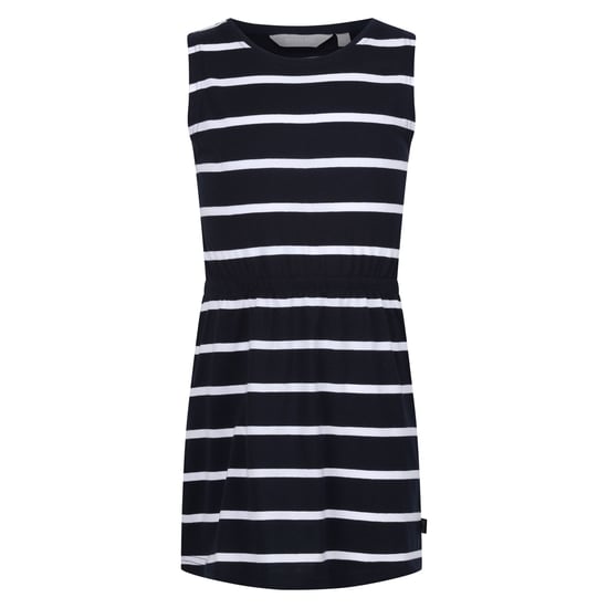 Regatta Girls Beylina Stripe Dress (Navy/White)