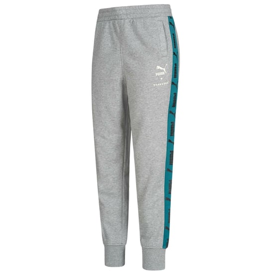 Puma x Tyakasha Mens Track Pants Taped Joggers Logo Grey 578423 03