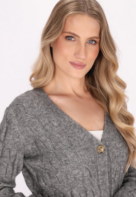 Dreimaster Cardigan women Grey melange - Image 5