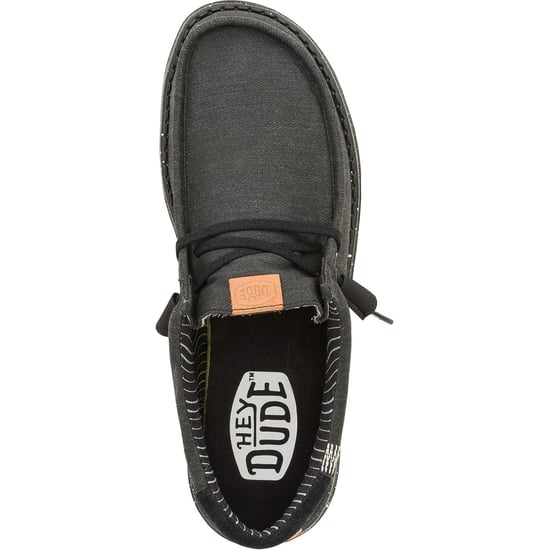 HEYDUDE Wally Elevated Basics Canvas Heren Zwarte Boot Schoenen - Image 3