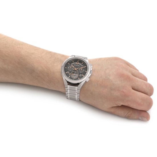Bulova Curv Men's Silver Watch 96A298 - Image 4