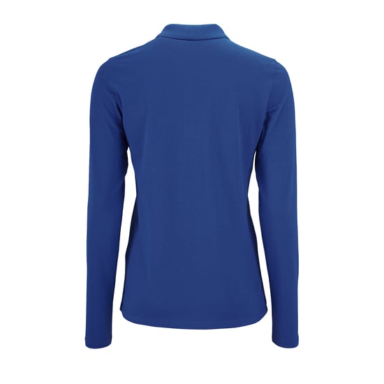 SOLS Womens/Ladies Perfect Long Sleeve Pique Polo Shirt (Royal Blue) - Image 3