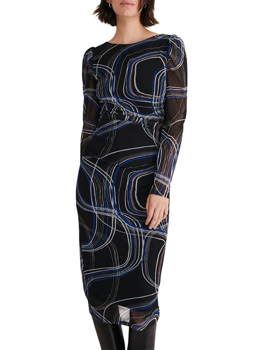 Gizelle Squiggle Mesh Dress