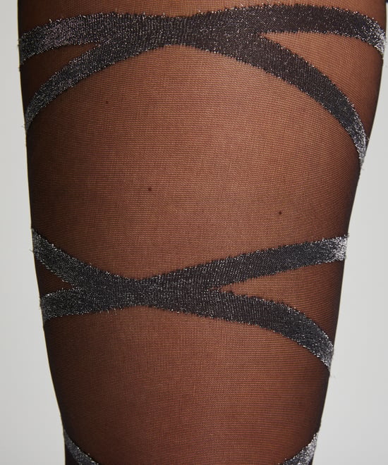 Hunkemöller 15 Denier Tights Criss Cross Lurex