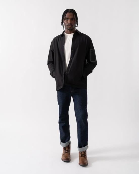 BOSS Green Lite Mens Water-Repellent Overshirt with Four-Way Stretch - Image 4