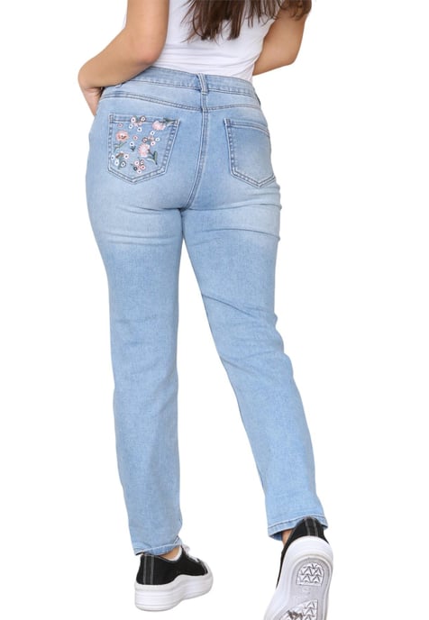 M&Co Womens High Rise Tapered Straight Leg Mom Jeans - Image 4