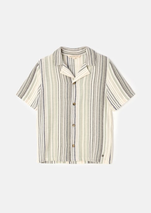 Moaksy Textured Stripe Resort Shirt