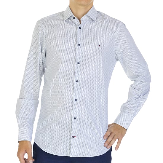 Tommy Hilfiger Men Shirt Poplin Slim Fit  Full sleeve Blue - Image 1