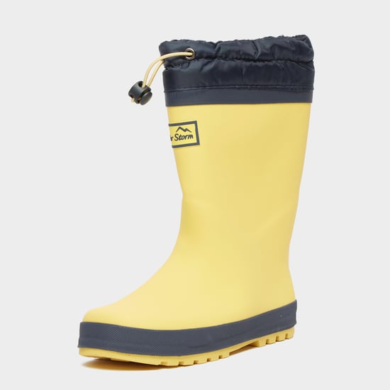 Peter Storm Kids' Waterproof Wellies with Adjustable Fleece Lined Cuff and Grippy Outsole