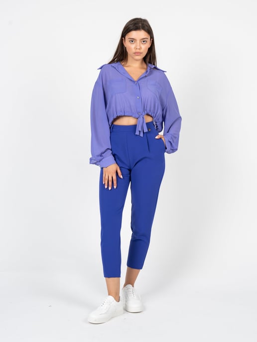 Rebel Queen by Liu Jo Trousers Carota Woman's Blue - Image 2