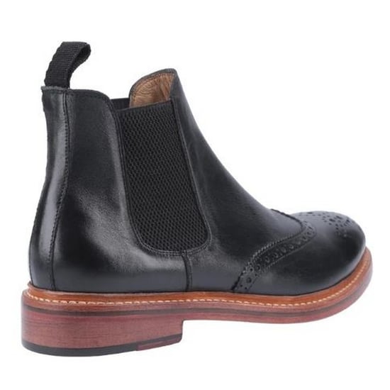 Cotwold Mens Siddington Leather Elasticated Dress Boot (Black)