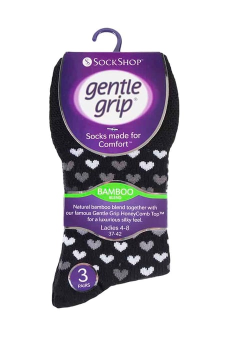 Sock Shop Gentle Grip - 6 Pairs Ladies Non Elastic Bamboo Socks - SOLRM32 - Image 2