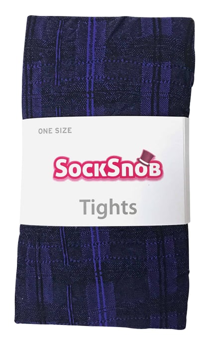 Sock Snob Dames80 denier ondoorzichtig patroon panty's - Skye Blauw - Image 2